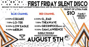 First Friday Silent Disco in Lithia Park - Silent Movement International.